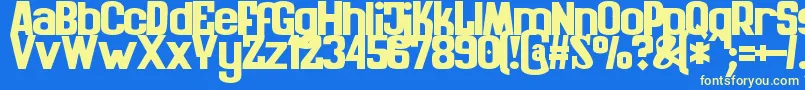 ZaiKinematografiapolska1908solid Font – Yellow Fonts on Blue Background