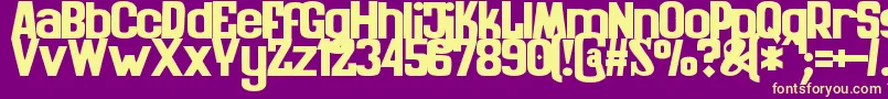 ZaiKinematografiapolska1908solid Font – Yellow Fonts on Purple Background
