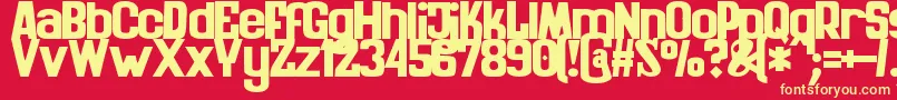 Czcionka ZaiKinematografiapolska1908solid – żółte czcionki na czerwonym tle