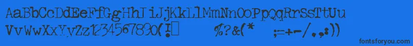 GfHaldaNormal Font – Black Fonts on Blue Background