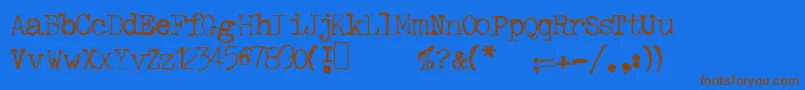 GfHaldaNormal Font – Brown Fonts on Blue Background