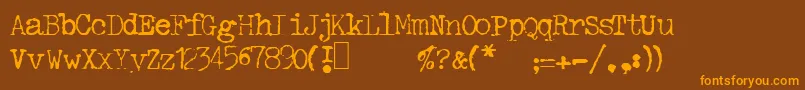 GfHaldaNormal Font – Orange Fonts on Brown Background