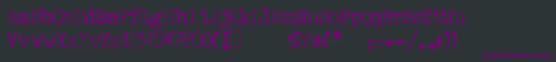 Czcionka GfHaldaNormal – fioletowe czcionki na czarnym tle