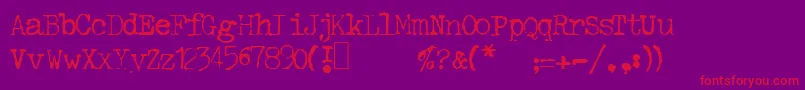 GfHaldaNormal Font – Red Fonts on Purple Background