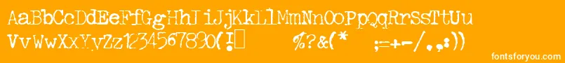 GfHaldaNormal Font – White Fonts on Orange Background