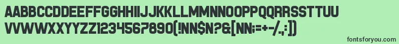 Шрифт PistonPressure – чёрные шрифты на зелёном фоне