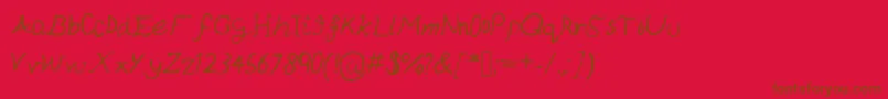 Curves Font – Brown Fonts on Red Background