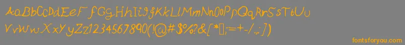 Curves Font – Orange Fonts on Gray Background