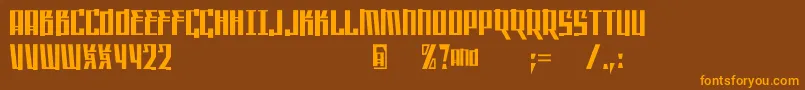 Saffronc Font – Orange Fonts on Brown Background