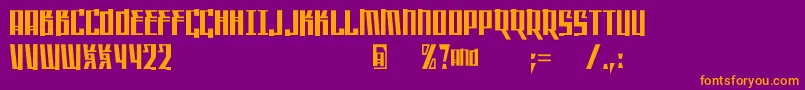 Saffronc Font – Orange Fonts on Purple Background