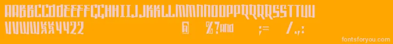 More about Saffronc Font Saffronc Font – Pink Fonts on Orange Background