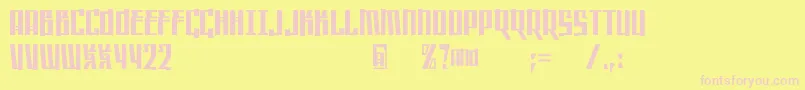 Saffronc Font – Pink Fonts on Yellow Background