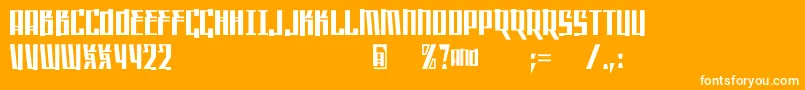 Saffronc Font – White Fonts on Orange Background