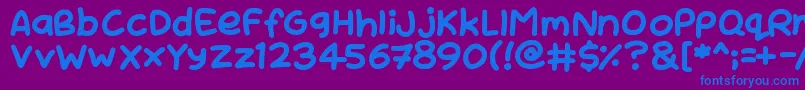 NaturalSugars Font – Blue Fonts on Purple Background