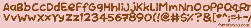 NaturalSugars Font – Brown Fonts on Pink Background