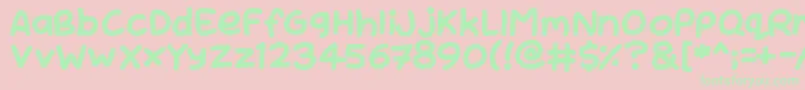 NaturalSugars Font – Green Fonts on Pink Background