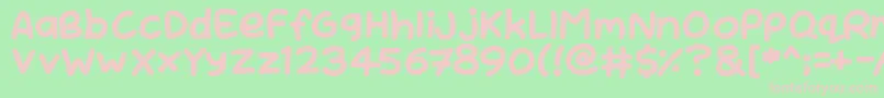 NaturalSugars Font – Pink Fonts on Green Background