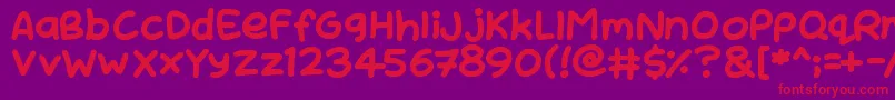 NaturalSugars Font – Red Fonts on Purple Background