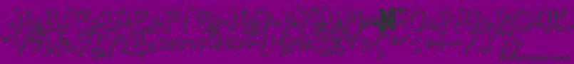 フォントDarkwoodShad2 – 紫の背景に黒い文字