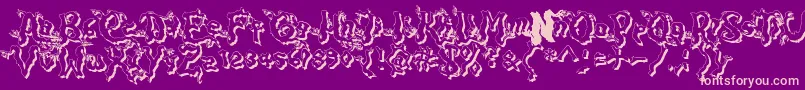 DarkwoodShad2 Font – Pink Fonts on Purple Background