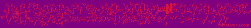 DarkwoodShad2 Font – Red Fonts on Purple Background