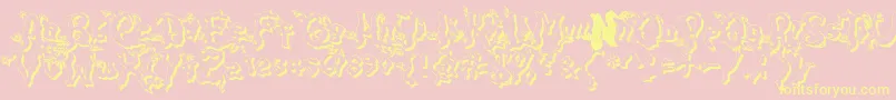 DarkwoodShad2 Font – Yellow Fonts on Pink Background