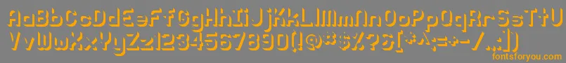 Knochen3DShaded-Schriftart – Orangefarbene Schriften auf grauem Hintergrund