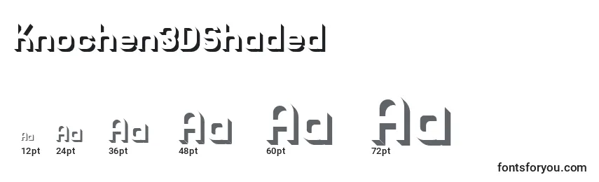 Knochen3DShaded Font Sizes