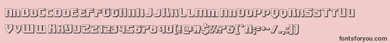 Speedwagon3D Font – Black Fonts on Pink Background
