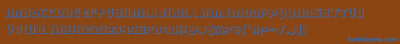 Шрифт Speedwagon3D – синие шрифты на коричневом фоне