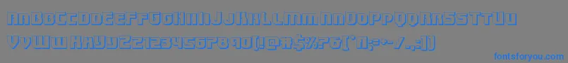 Speedwagon3D Font – Blue Fonts on Gray Background