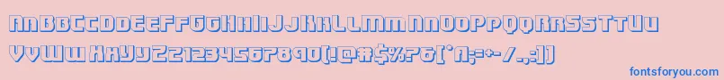 Шрифт Speedwagon3D – синие шрифты на розовом фоне