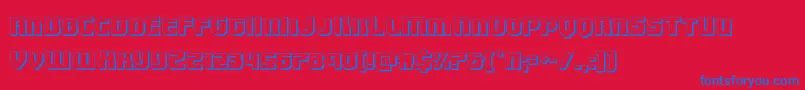 Speedwagon3D Font – Blue Fonts on Red Background
