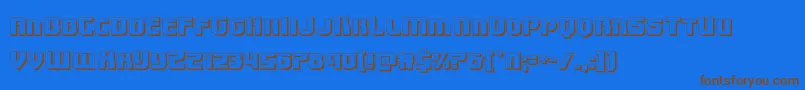 Speedwagon3D Font – Brown Fonts on Blue Background