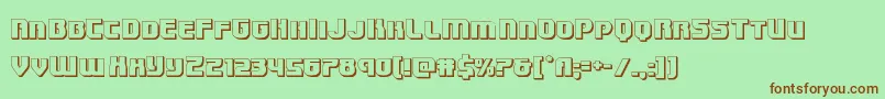 Speedwagon3D Font – Brown Fonts on Green Background