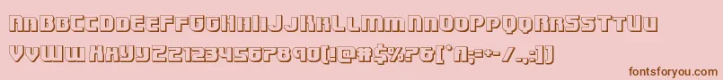 Speedwagon3D Font – Brown Fonts on Pink Background