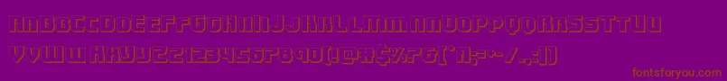 Speedwagon3D Font – Brown Fonts on Purple Background