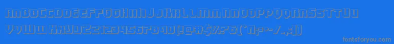 Speedwagon3D Font – Gray Fonts on Blue Background