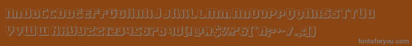 Шрифт Speedwagon3D – серые шрифты на коричневом фоне