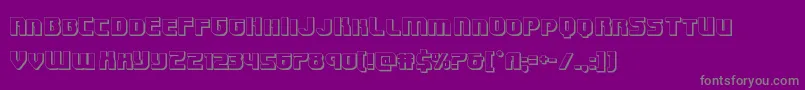 Speedwagon3D Font – Gray Fonts on Purple Background