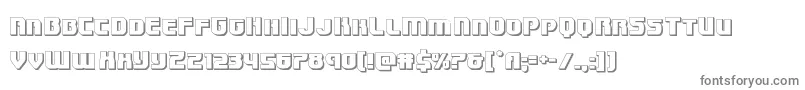フォントSpeedwagon3D – 白い背景に灰色の文字
