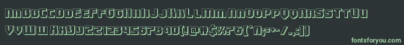 Speedwagon3D Font – Green Fonts on Black Background