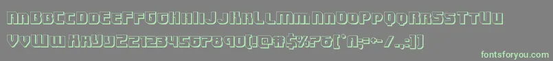 Speedwagon3D-Schriftart – Grüne Schriften auf grauem Hintergrund