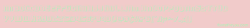 Speedwagon3D Font – Green Fonts on Pink Background