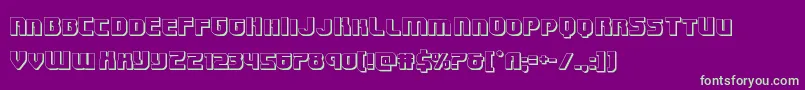 Speedwagon3D Font – Green Fonts on Purple Background