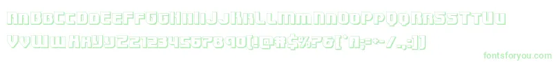 Speedwagon3D-Schriftart – Grüne Schriften auf weißem Hintergrund
