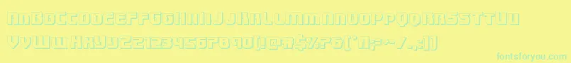 Шрифт Speedwagon3D – зелёные шрифты на жёлтом фоне