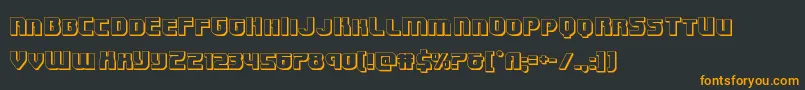 Шрифт Speedwagon3D – оранжевые шрифты на чёрном фоне