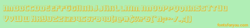 Speedwagon3D Font – Orange Fonts on Green Background