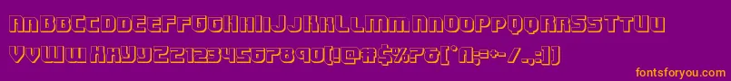 Speedwagon3D Font – Orange Fonts on Purple Background